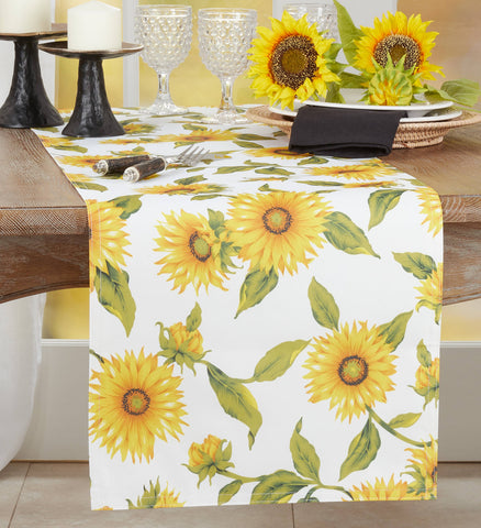 Sunflower Runner: Yellow / 16"x72" Saro Lifestyle