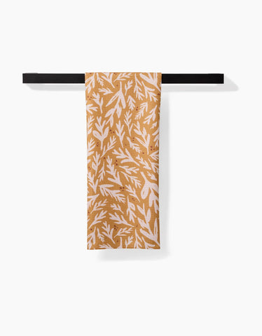 Trail Dusting Gold Tea Towel Geometry