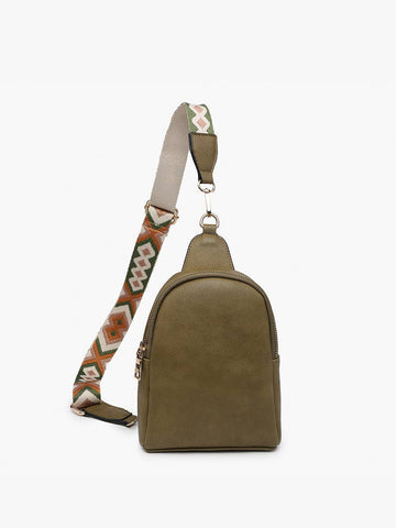 M2436 Ellen Sling Bag w/ Removable Guitar Strap: Brown Jen & Co.