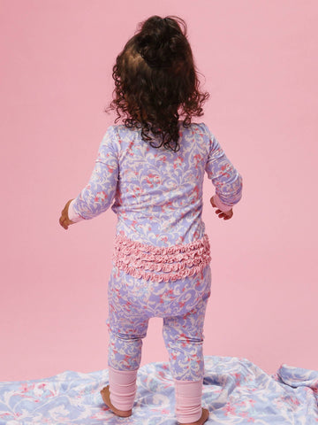 SoftSnooze™ Baby Girls Bamboo Viscose Lavender Enchanted Flowers Convertible Ruffle One Piece Footie Pajama
: Purple / 0-3m RuffleButts + RuggedButts