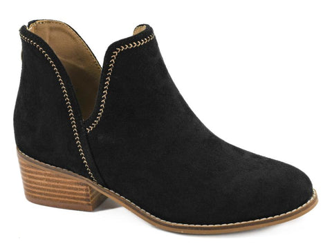 BLUFFIN - Black Faux Suede Corkys Footwear, Inc.