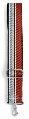 Interchangeable Bag Strap - Brown and Blue Stripe TGB Brands