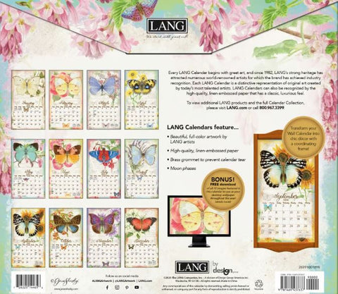 2026 BUTTERFLIES LANG WALL CALENDAR Lang Companies, Inc