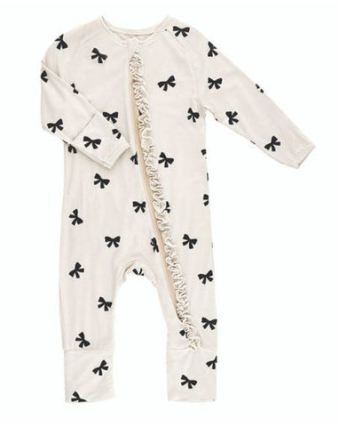 Cozy Romper - Bow 0-3 Mo Stephan Baby by Creative Brands