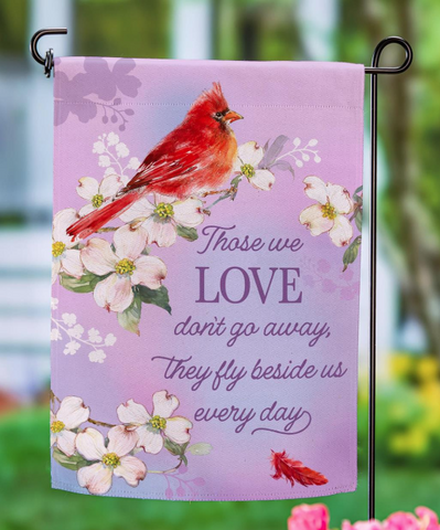 Memorial Cardinal Suede Garden Flag Evergreen Enterprises