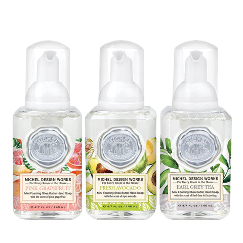 Mini Foaming Soap Set: Pink Grapefruit, Fresh
Avocado, Earl Grey Tea Stonewall Kitchen