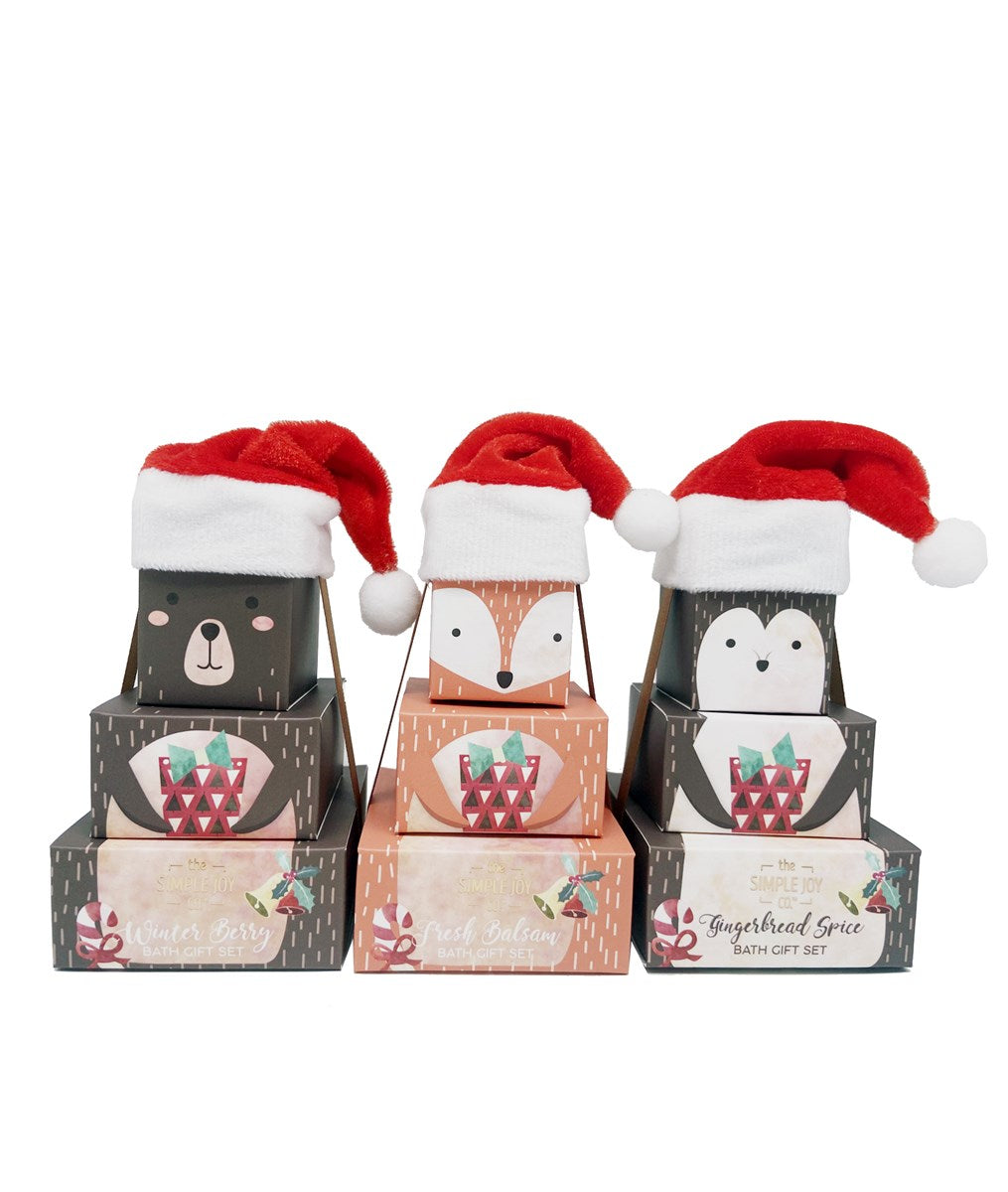 Snowman Kisses Popcorn and Seasoning Gift Set Customized Gift Box