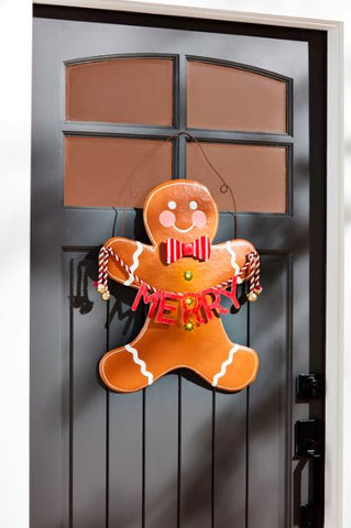 TIN GINGERBREAD DOOR HANGER Mud Pie