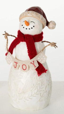 SNOWMAN FIGURE Set/2 8.75",8.25"H GIRL Sullivan, Inc