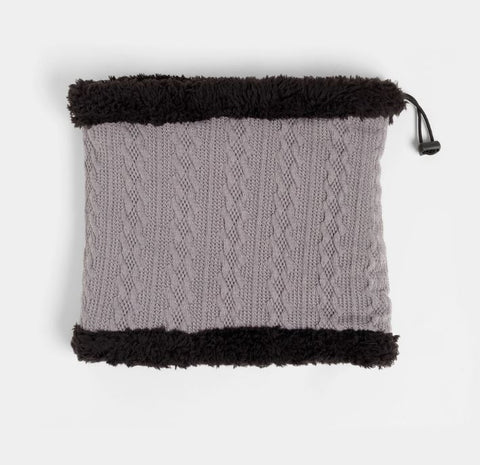 Convertible Snood with Black Sherpa - Grey TGB Brands