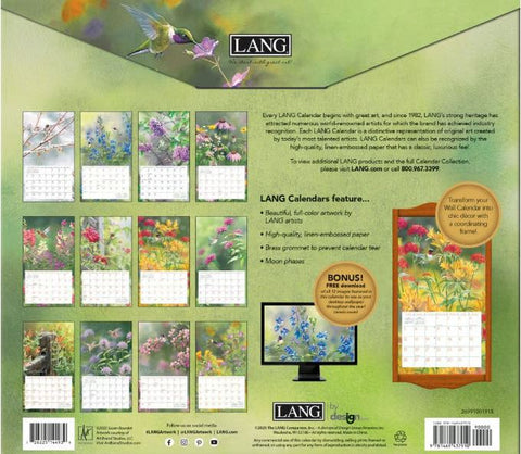 HUMMINGBIRDS-2026 LANG WALL CALENDAR Lang Companies, Inc