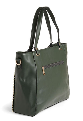 Jenna Studded Tote + Crossbody -  Pine TGB Brands