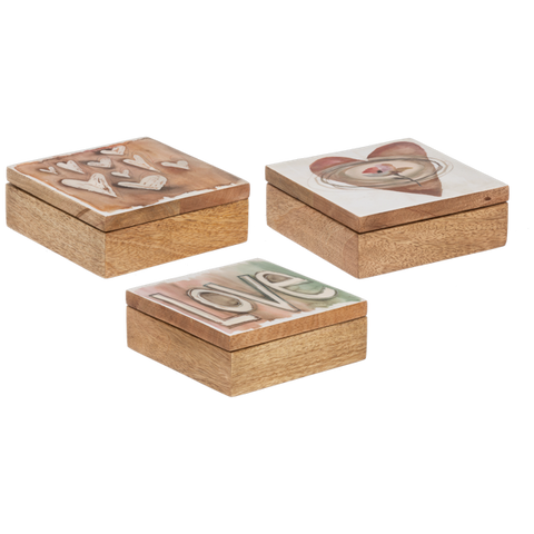 LOVE KEEPSAKE WOOD BOX Ganz