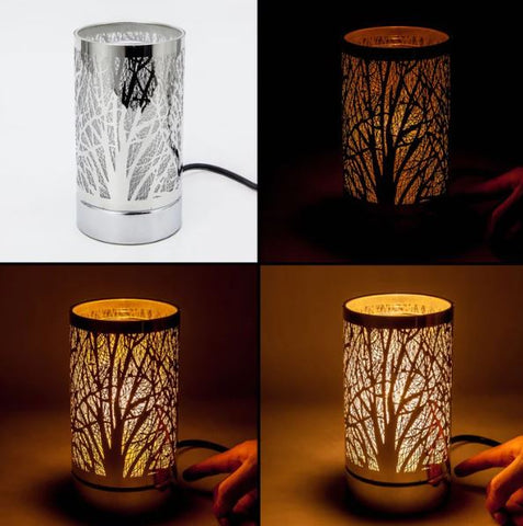 Black Morning Trees Touch Lamp Peterson Housewares