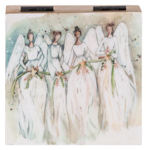 PRNT ANGEL CHOIR BOX WOOD Ganz