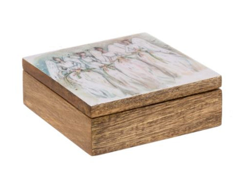 PRNT ANGEL CHOIR BOX WOOD Ganz