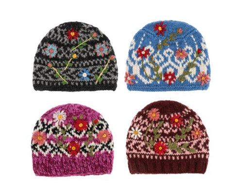 KNIT BEANIE HAT 4PCPK WOOL Ganz