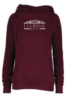 La Crosse Funnel Neck Pullover Hoodie Eagle Graphics