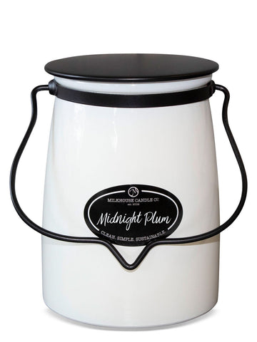Butter Jar 22 oz: Midnight Plum Milkhouse Candle Co