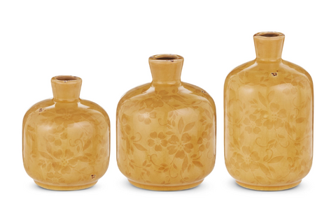 7" Mustard Bud Vases RAZ Imports