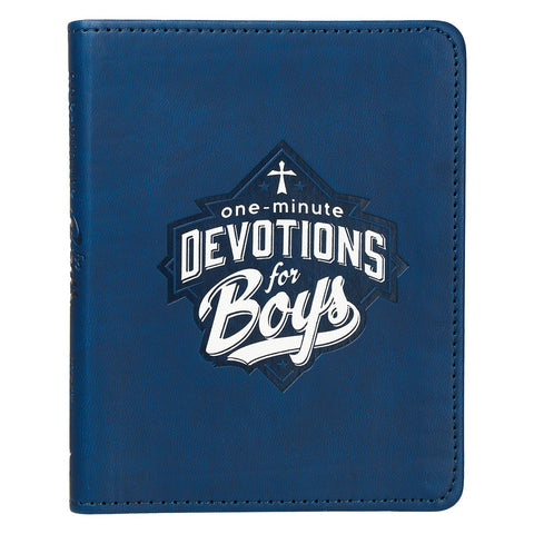 One-Minute Devotions for Boys Faux Leather Christian Art Gifts