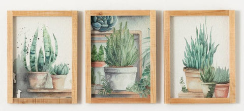 PLANT WALL ART 16"H