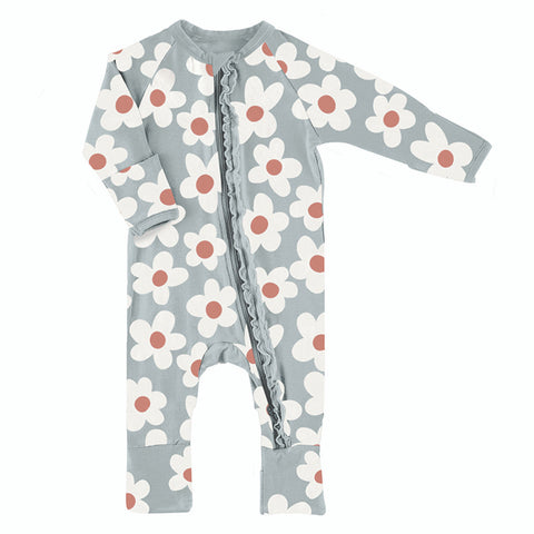 Cozy Romper Floral 3-6 Mo Creative Brands