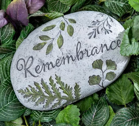Memorial Garden & Memorial Stone, Cement Fern Sent Evergreen Enterprises