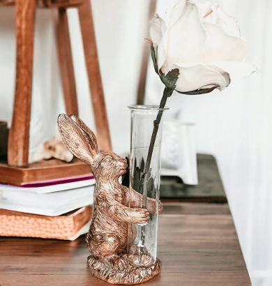 Golden Bunny Decor/Bud Vase Two's Company