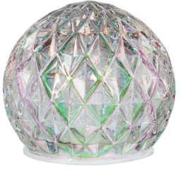 What She Shed LED Table Decor Glass Round Iridescent (Small) Evergreen Enterprises