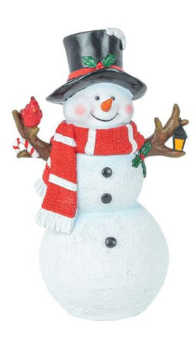 TOP HAT SNOWMAN WITH A CARDINAL Hanna's Handiworks, LLC
