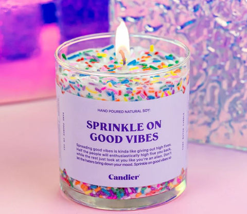 SPRINKLE ON GOOD VIBES CANDLE