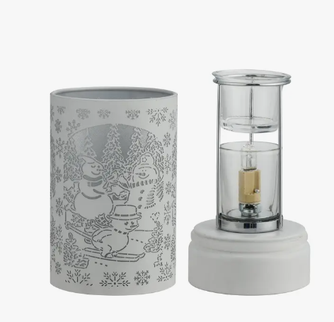Touch Lamp White Snowman Family Peterson Housewares