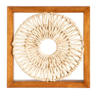 Woven Paper Wall Décor With Wood Frame Evergreen Enterprises