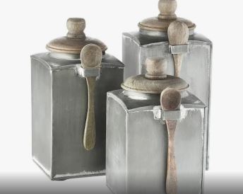TIN CANISTER SET - Treehouse Gift & Home - Onalaska Wisconsin
