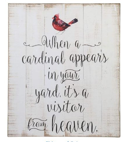 When A Cardinal Appears Wall Plaque Ganz