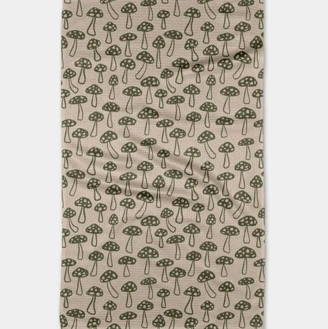 Woodland Mushroom Tea Towel Geometry