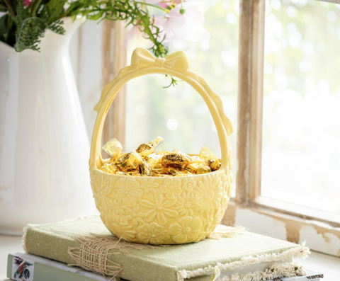 Bunny Blooms Table Decor Ceramic Decorative Bowl B Evergreen Enterprises