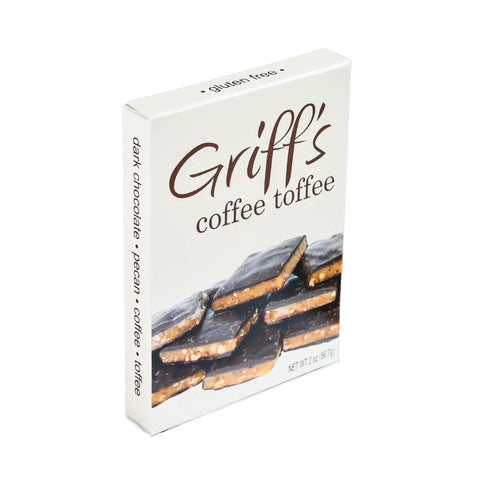 Griff's Coffee Toffee - 2oz Dark Chocolate Toffee Griff's Toffee