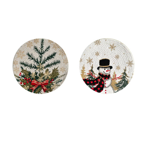 2-Pack Christmas Trivets Heat-Resistant Mat Mabelle Home