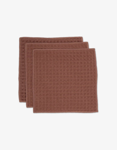 Dusty Rose Waffle Washcloth Set Geometry