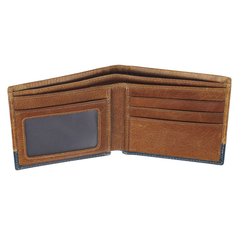Wallet Leather Two-tone Be Strong & Couragous Josh. 1:9 Christian Art Gifts