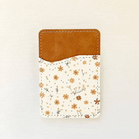 Neutral Florals Leather Card Holder (10 Options): 2 Olivia + Rose