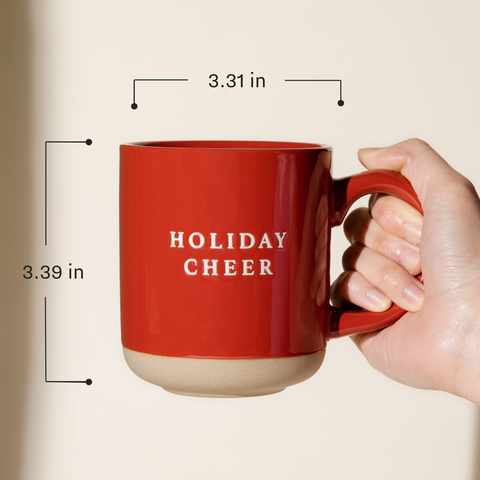 Holiday Cheer Stoneware Coffee Mug - Christmas Decor Sweet Water Decor