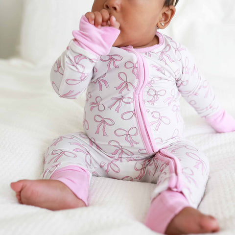 Convertible Zip Rompers for Girls: Midnight Meadow / 3-6 months Caden Lane