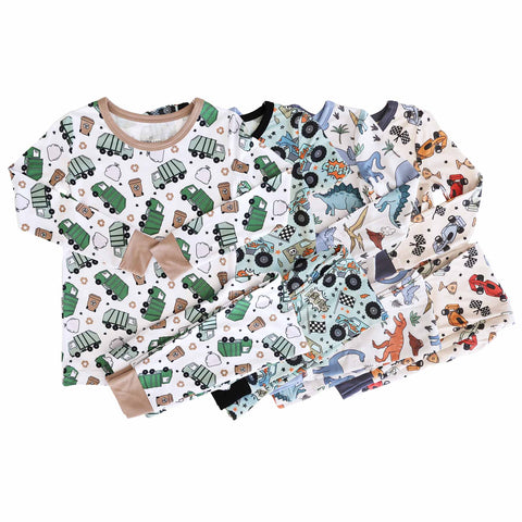 Two Piece Pajama Sets for Boys | Best Sellers: Big Wheelin' / 4T Caden Lane
