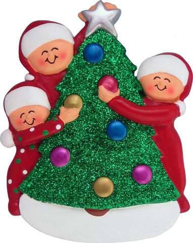 Family Decorating Tree: 4 Ornament Central