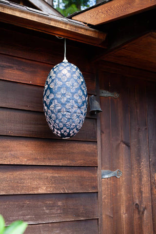 Stella Nova Outdoor Pendent Light- Geo Palm 22" Midnight Allsop Home & Garden