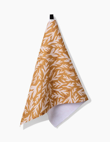 Trail Dusting Gold Tea Towel Geometry