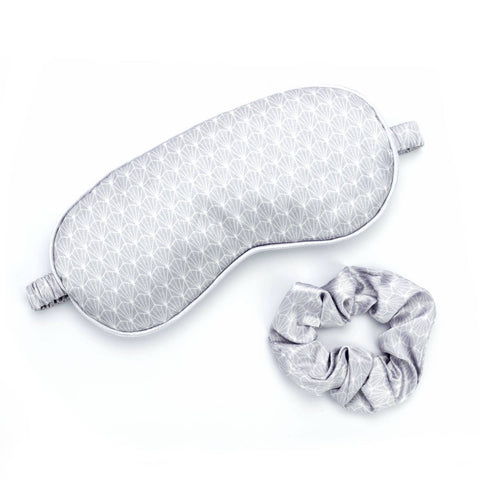 Lemon Lavender Silky Eye Mask & Scrunchie Set Open Stock: Cat Nap DM Merchandising